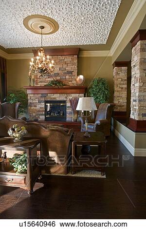 Interior of a living room View Large Photo Image Stock Photograph - Interior of a living room. Fotosearch