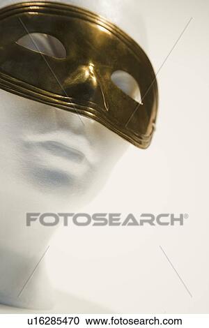 Mannequin wearing a mask View Large Photo Image Stock Image - Mannequin wearing a mask. Fotosearch
