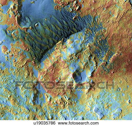 Stock Photograph - Mars topography . Fotosearch