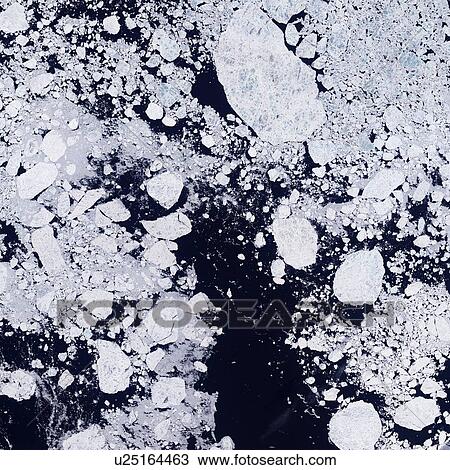 Stock Image - Martian ice floes. Fotosearch