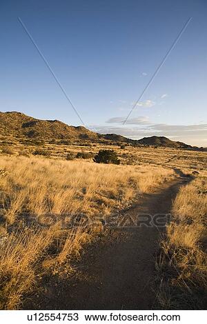 Stock Image - Path in high desert foothills. Fotosearch