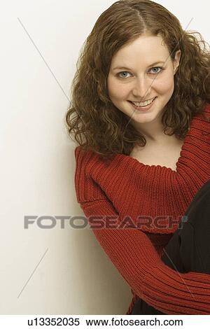 Stock Photography - Portrait of a brunette woman. Fotosearch