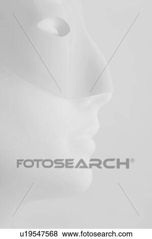 Stock Photo - Profile view of mannequin with mask. Fotosearch