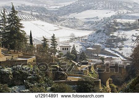 Stock Image - Puente Nuevo in Ronda, Spain. Fotosearch