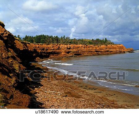 Stock Image - Shoreline in Prince Edward Island, Canada. Fotosearch
