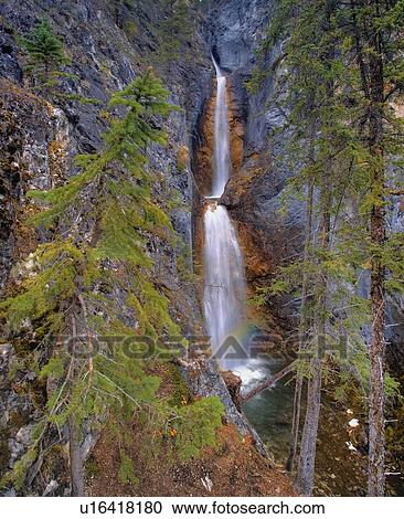 Silverton Waterfalls Banff National park, Alberta, Canada View Large Photo Image Stock Image - Silverton Waterfalls Banff National park, Alberta, Canada . Fotosearch