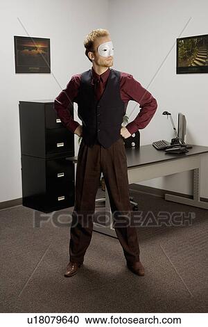 Stock Image - Super businessman. Fotosearch