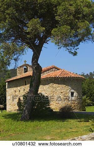 Stock Image - 12th Century Ermita, San Román de Escalante, Cantabria, Spain . Fotosearch