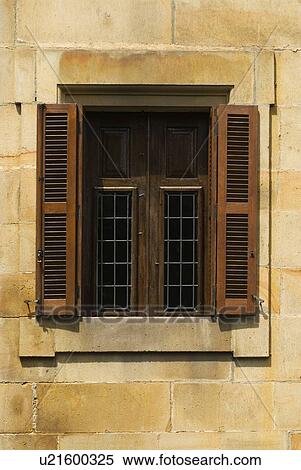 A window with shutters in Elorrio, The Basque Country, Spain View Large Photo Image Stock Photography - A window with shutters in Elorrio, The Basque Country, Spain. Fotosearch