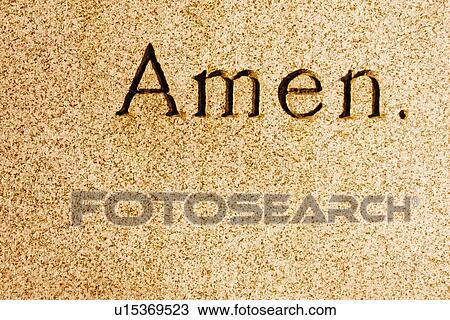 Amen engraved View Large Photo Image Stock Image - Amen engraved. Fotosearch