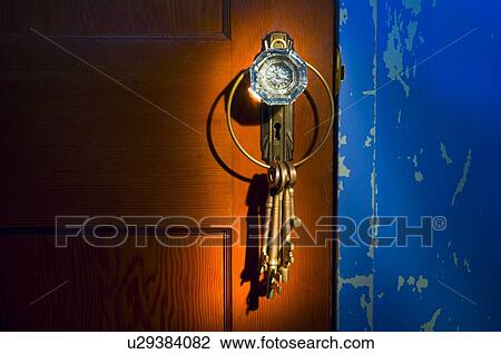 Antique glass doorknob with keys View Large Photo Image Stock Image - Antique glass doorknob with keys. Fotosearch