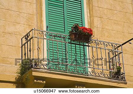 Stock Photo - Balcony, City of Messina, Sicily, Italy . Fotosearch