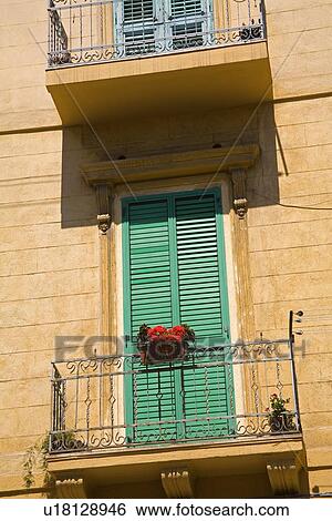 Balcony, City of Messina, Sicily, Italy View Large Photo Image Stock Photograph - Balcony, City of Messina, Sicily, Italy . Fotosearch