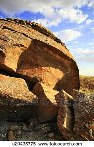 Broken rock at Red Rock Coulee, Canada View Large Photo Image Stock Photography - Broken rock at Red Rock Coulee, Canada . Fotosearch