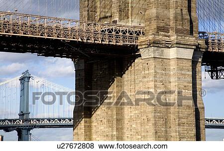 Stock Photo - Brooklyn Bridge viewed from Lower Manhattan, New York City, New York, USA . Fotosearch