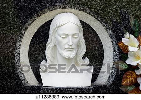 Carved image of Christ's head View Large Photo Image Stock Photo - Carved image of Christ's head. Fotosearch