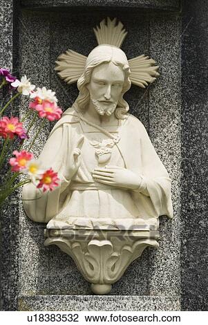 Carved stone image of Christ in niche, Northern Spain View Large Photo Image Stock Image - Carved stone image of Christ in niche, Northern Spain . Fotosearch