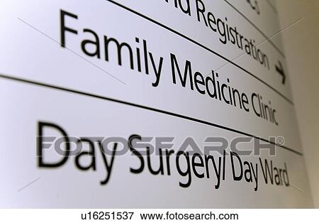 Stock Photo - Close-up of sign in hospital. Fotosearch