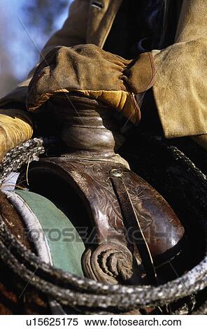 Stock Photography - Closeup of a saddle. Fotosearch
