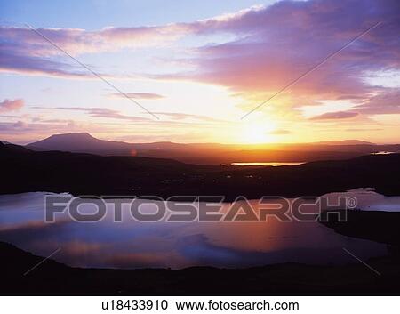 Co Donegal, Sunset Over Lough Salt, Ireland View Large Photo Image Stock Image - Co Donegal, Sunset Over Lough Salt, Ireland. Fotosearch