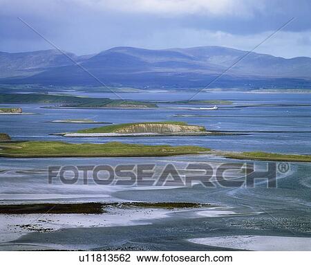 Stock Image - Co Mayo, Clew Bay, From Croagh Patrick, Ireland. Fotosearch