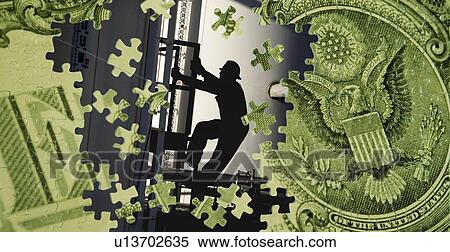 Composite of a US dollar bill and an industry worker View Large Photo Image Stock Photography - Composite of a US dollar bill and an industry worker. Fotosearch
