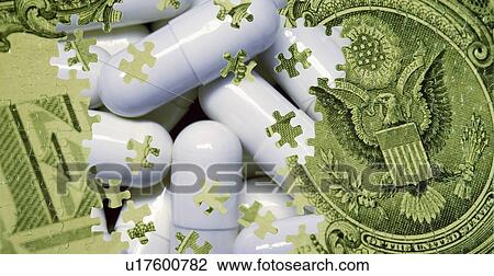 Composite of a US dollar bill and pills View Large Photo Image Stock Image - Composite of a US dollar bill and pills. Fotosearch