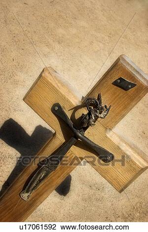 Cross with metal formation of Jesus View Large Photo Image Stock Image - Cross with metal formation of Jesus. Fotosearch
