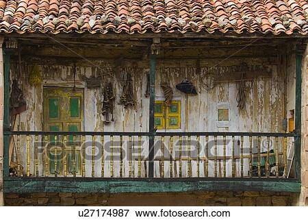 Derelict wooden balcony, Carmona, Cantabria, Northern Spain View Large Photo Image Stock Photo - Derelict wooden balcony, Carmona, Cantabria, Northern Spain. Fotosearch