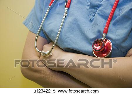 Stock Photography - Doctor with stethoscope. Fotosearch