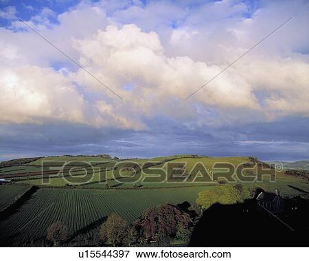 Stock Photo - Fields around Dunamace, Co Laois, Ireland. Fotosearch