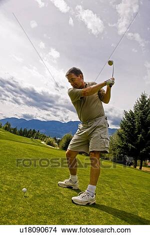 Picture - Golfer on the course. Fotosearch