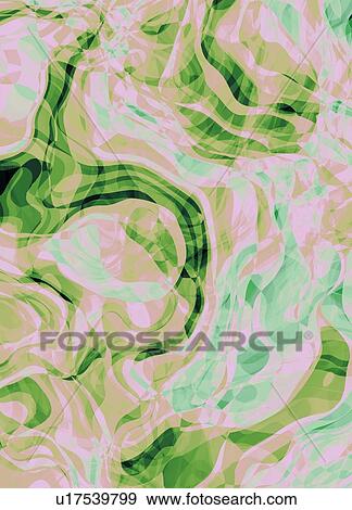 Stock Photo - Green and pink swirled together. Fotosearch