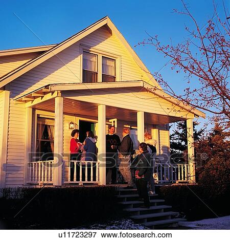 Group meeting at a house View Large Photo Image Stock Photo - Group meeting at a house. Fotosearch
