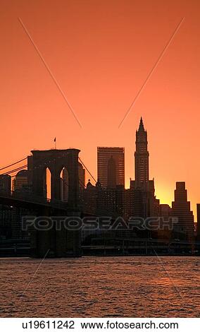 Lower Manhattan Skyline viewed from Brooklyn Bridge Park, Brooklyn, New York City, New York, USA View Large Photo Image Stock Image - Lower Manhattan Skyline viewed from Brooklyn Bridge Park, Brooklyn, New York City, New York, USA . Fotosearch
