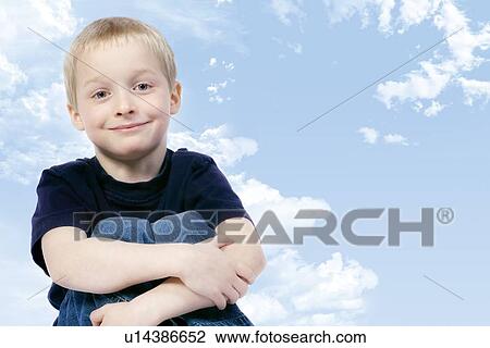 Stock Image - Portrait of a boy. Fotosearch