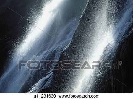Stock Image - Powerscourt Waterfall in County Wicklow, Ireland. Fotosearch