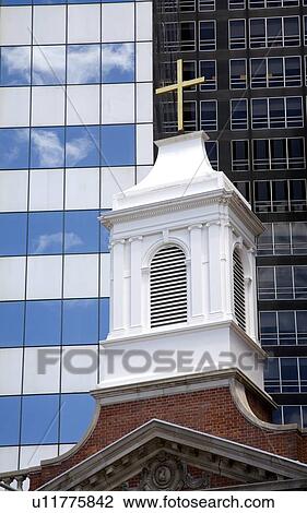 Shrine of Saint Elizabeth Anne Sexton & Skyscrapers, Lower Manhattan, New York City, New York, USA View Large Photo Image Stock Image - Shrine of Saint Elizabeth Anne Sexton & Skyscrapers, Lower Manhattan, New York City, New York, USA . Fotosearch