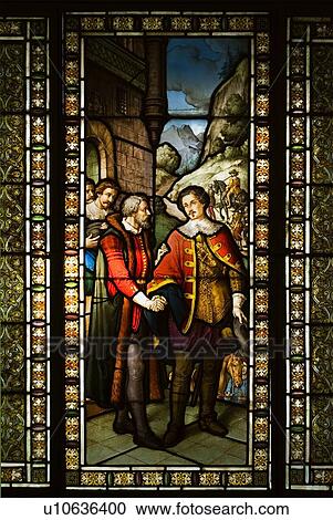 Stock Image - Stained glass window. Fotosearch