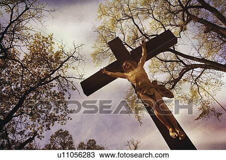 Statue of Christ on the cross View Large Photo Image Stock Image - Statue of Christ on the cross. Fotosearch