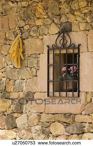 Stone wall with window, Cantabria, Northern Spain View Large Photo Image Stock Image - Stone wall with window, Cantabria, Northern Spain. Fotosearch