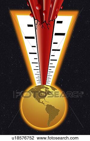 Thermometer bursting above the world View Large Photo Image Stock Image - Thermometer bursting above the world. Fotosearch
