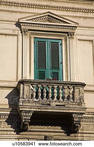 Stock Image - Window, City of Messina, Sicily, Italy . Fotosearch
