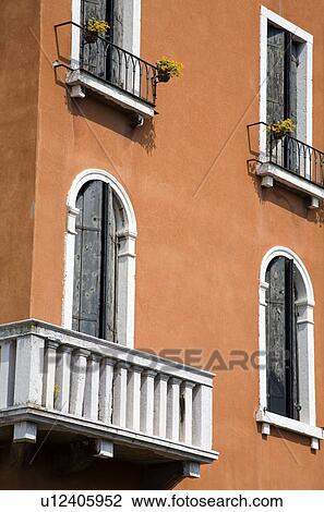 Windows, Dorsoduro District, Venice, Italy View Large Photo Image Stock Image - Windows, Dorsoduro District, Venice, Italy . Fotosearch