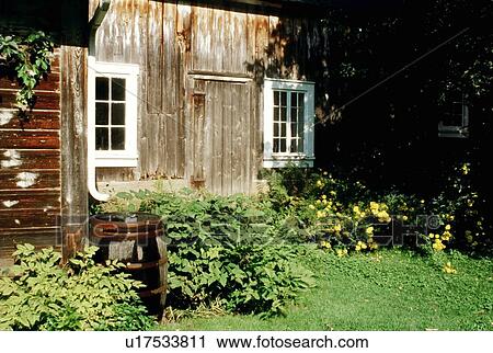Wooden building and garden View Large Photo Image Stock Image - Wooden building and garden. Fotosearch
