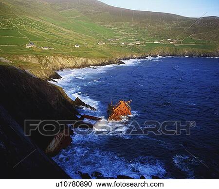 Wreck of the Ranga, Slea Head, Co Kerry, Ireland View Large Photo Image Stock Image - Wreck of the Ranga, Slea Head, Co Kerry, Ireland. Fotosearch