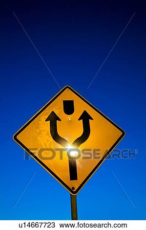 Stock Image - A directional sign. Fotosearch