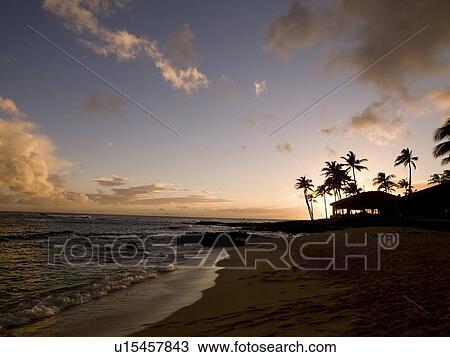 Beach, Poipu, Kauai, Hawaii View Large Photo Image Stock Image - Beach, Poipu, Kauai, Hawaii. Fotosearch