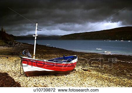 Stock Image - Boat in Lochaline, Scotland. Fotosearch