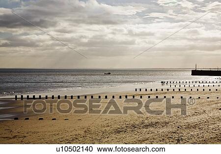 Stock Image - Bridlington Beach, Yorkshire, England. Fotosearch